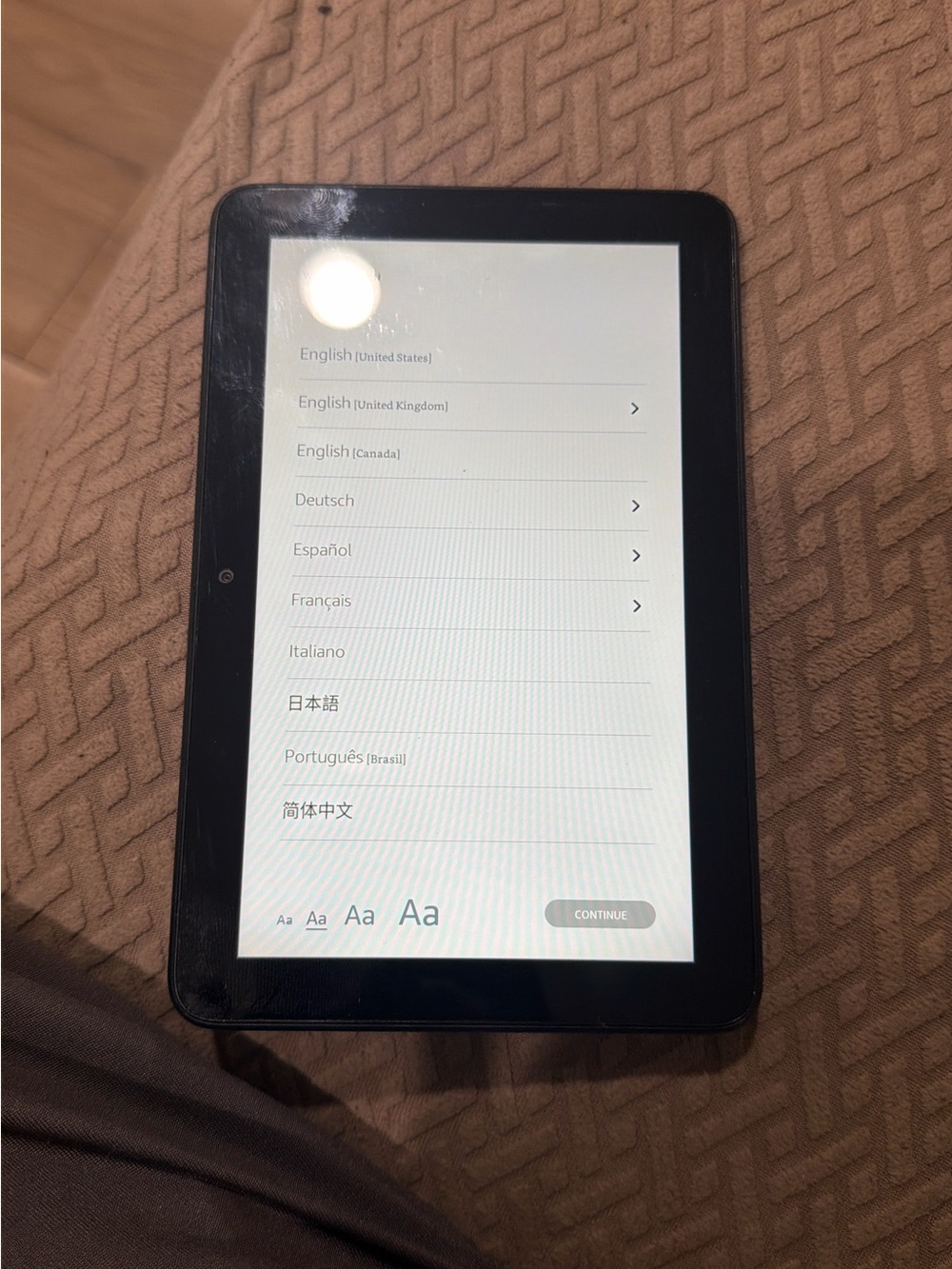 Amazon Black Tablet with Touchscreen Menu